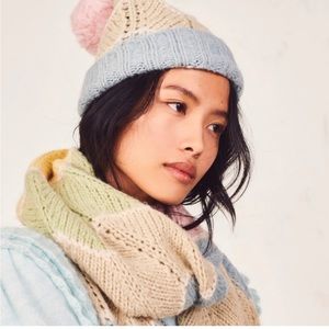 LoveShackFancy Dani Rainbow Pom Beanie